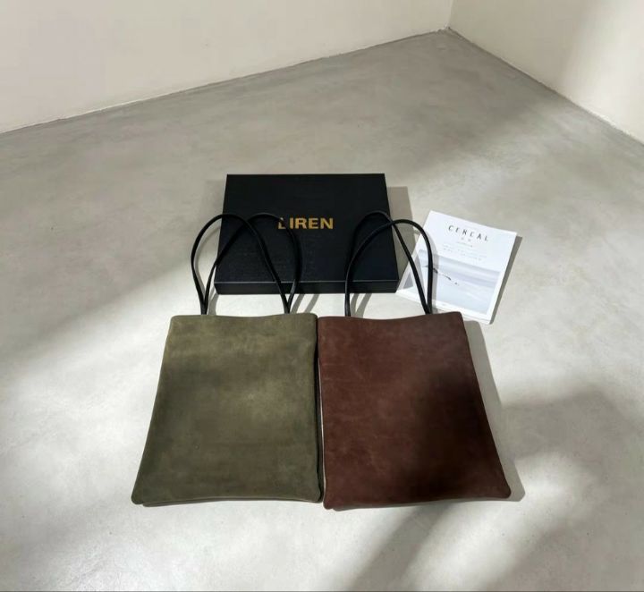 TROUVAILLE東大門實拍女裝新品休閑單肩斜跨包絨面革牛皮TROUVAILLE單肩/斜跨包