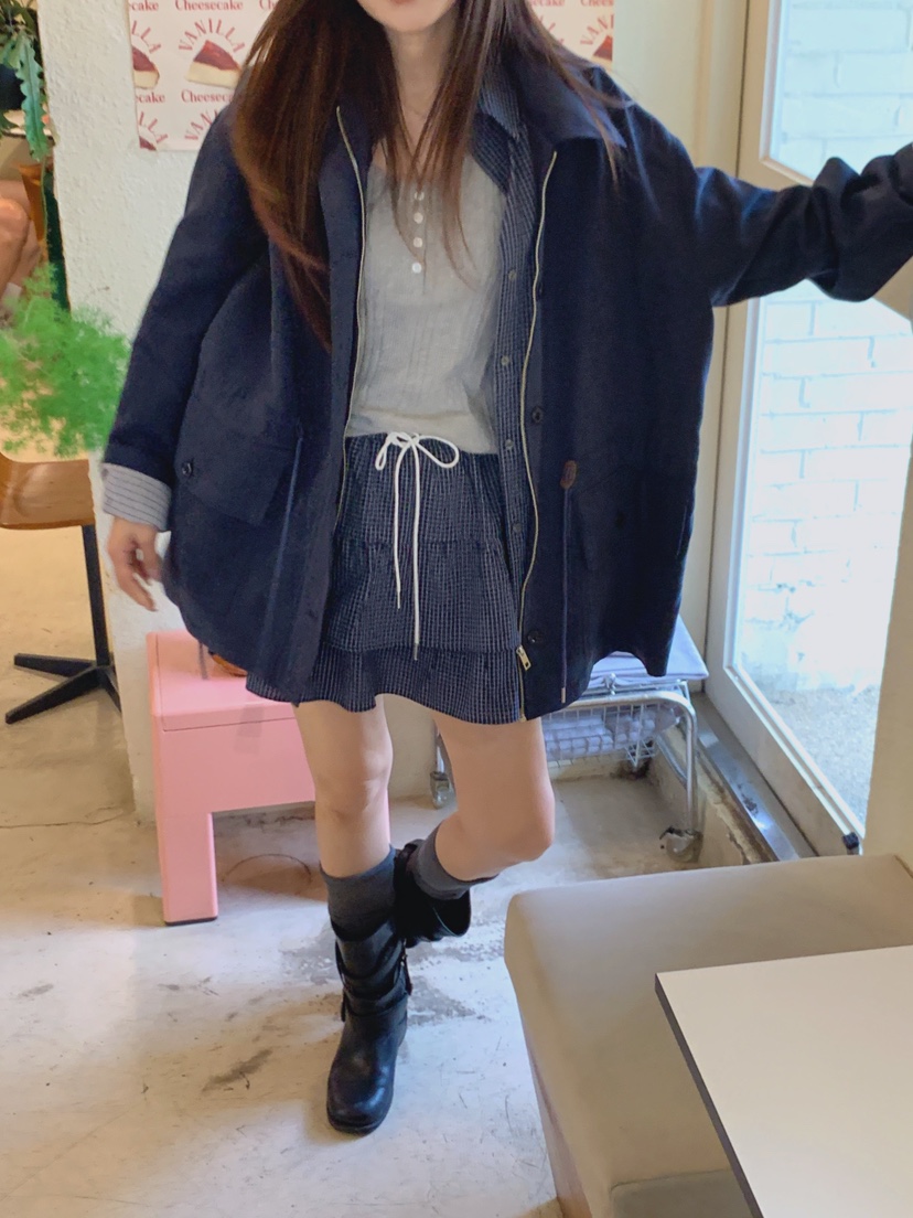 LA CREME韓國代購女士新款休閑人氣真品熱賣時尚短裙格子LA CREME短裙