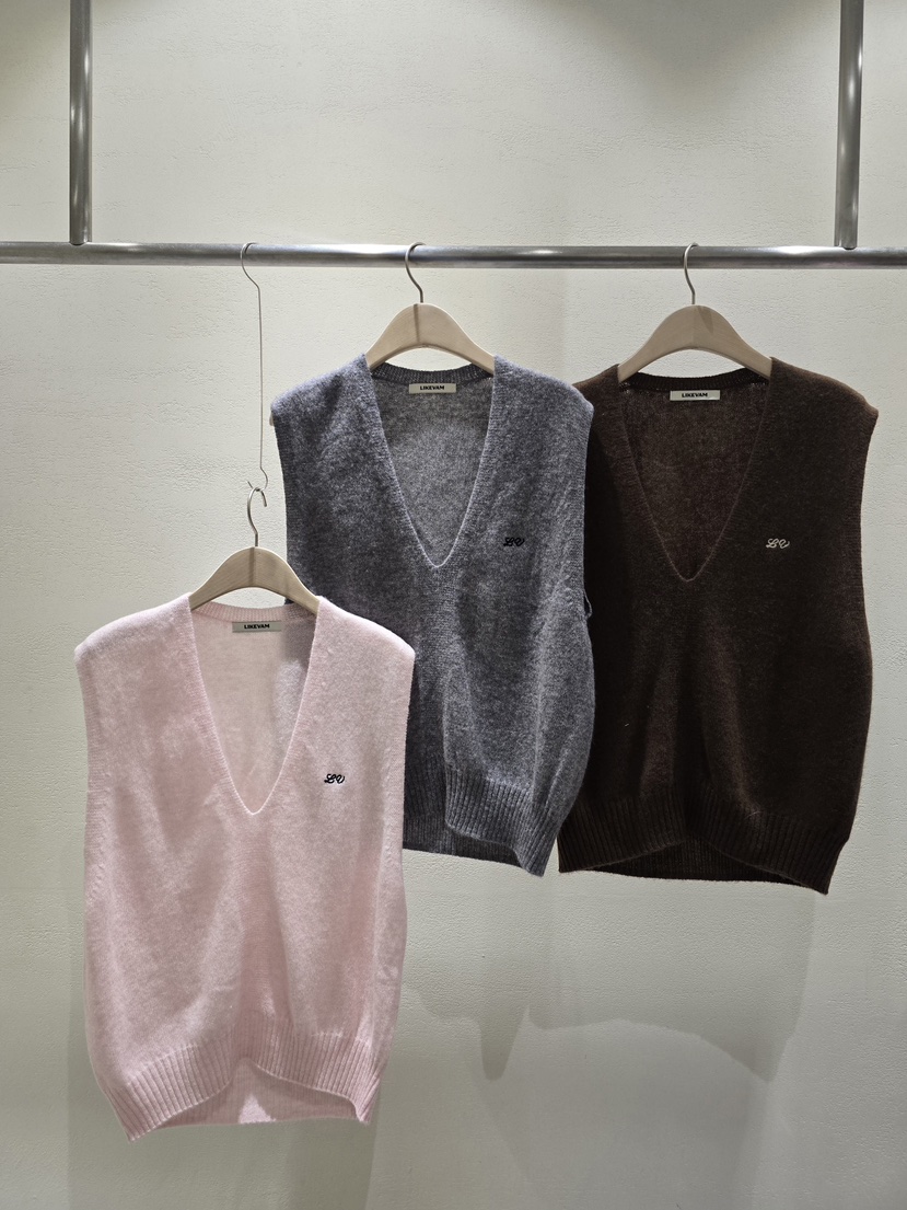 LIKEVAM韓國直郵女裝新品熱賣時尚推薦真品休閑吊帶背心羊毛LIKEVAM吊帶/背心
