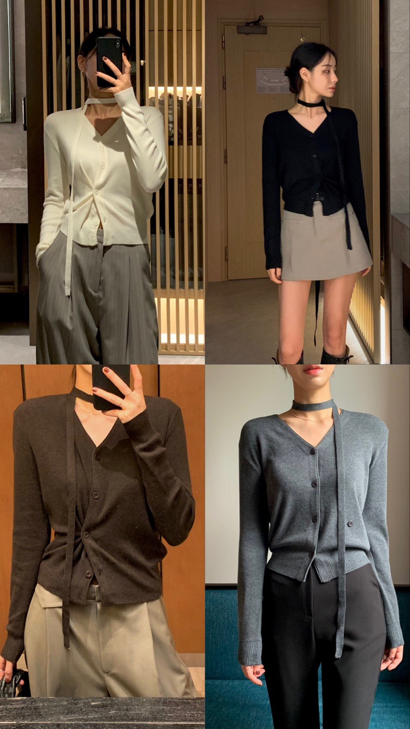 OBSESS韓國代購女士新款熱賣時尚休閑人氣真品開衫含脖帶OBSESS開衫