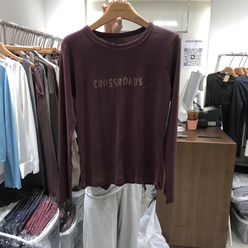 OASISSEOUL韓國代購女裝新品真品推薦時尚人氣休閑長袖T恤OASISSEOUL長袖T恤圖色2