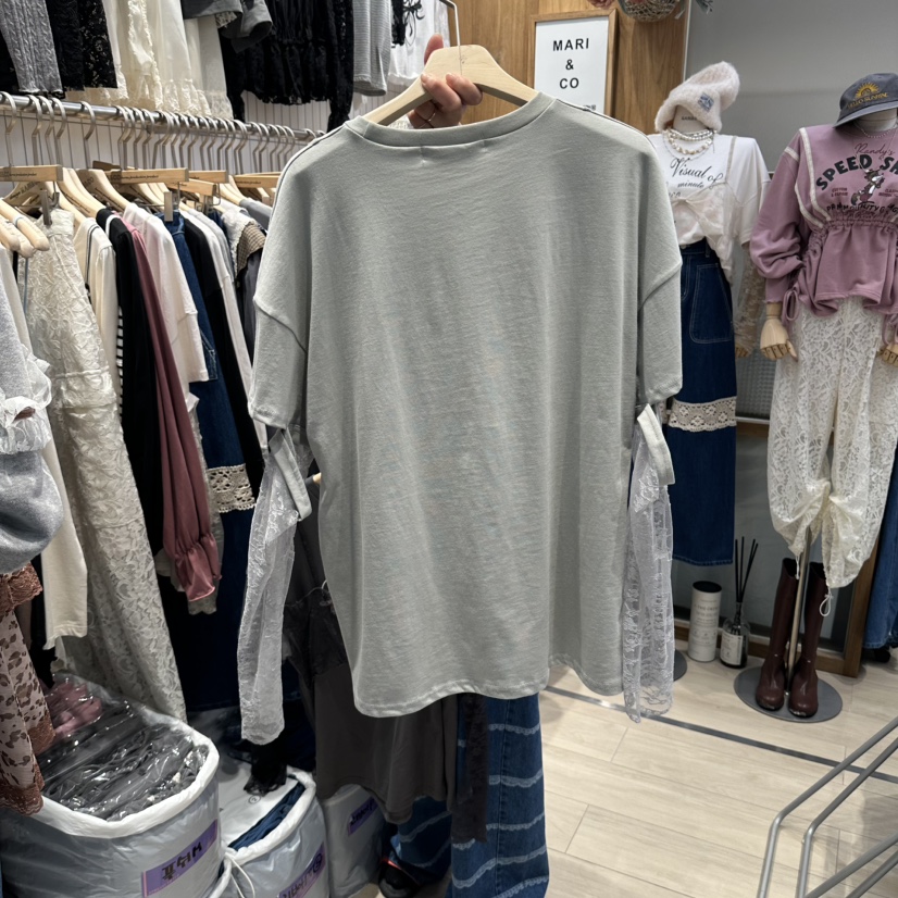 MARI CO東大門實拍女裝新品人氣時尚休閑推薦真品長袖T恤MARI CO長袖T恤