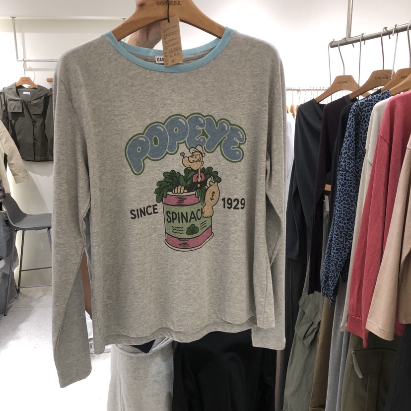 OASISSEOUL韓國直郵女裝新品休閑熱賣真品人氣時尚長袖T恤OASISSEOUL長袖T恤圖色2