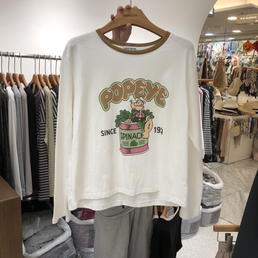 OASISSEOUL韓國直郵女裝新品休閑熱賣真品人氣時尚長袖T恤OASISSEOUL長袖T恤圖色3
