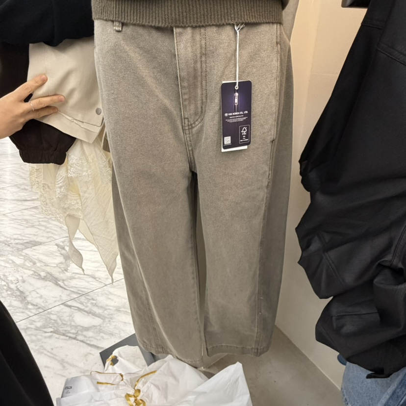 AFTERGLOW東大門代購女裝新款真品人氣休閑推薦熱賣牛仔褲AFTERGLOW牛仔褲圖色2카키卡其