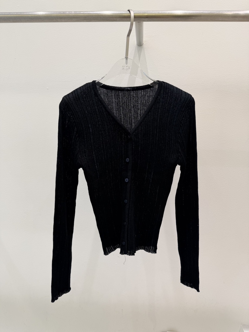 BLACK BIJOU東大門代購女士新品時尚休閑推薦開衫開衫羅紋BLACK BIJOU開衫圖色4黑