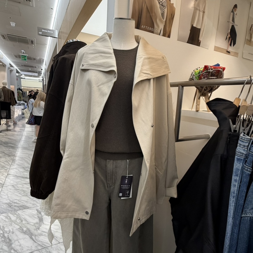AFTERGLOW東大門代購女裝新品人氣時尚熱賣推薦夾克寬松棉AFTERGLOW夾克圖色1베이지米