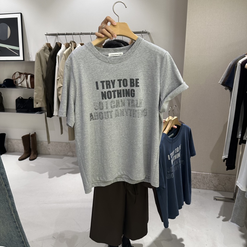 ANDMORE BUTTON東大門代購女士新品時尚推薦熱賣真品T恤ANDMORE BUTTONT恤圖色1