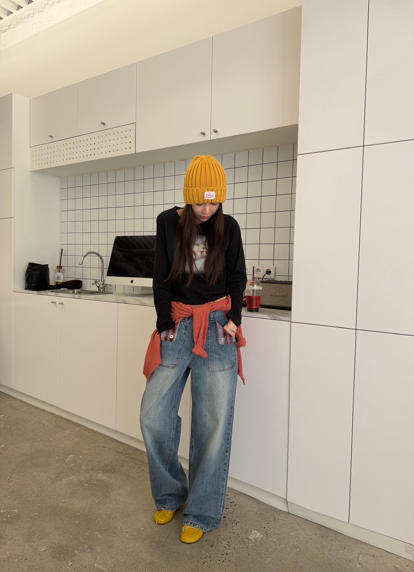 LUMIPLE東大門實拍女士新品時尚休閑人氣推薦真品熱賣牛仔褲LUMIPLE牛仔褲