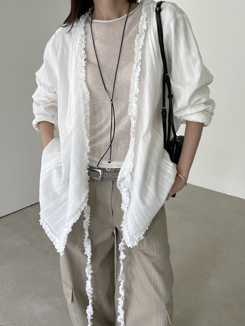ATMOSPHERE東大門實拍女士新款休閑人氣襯衫蕾絲衫不含內搭ATMOSPHERE襯衫/蕾絲衫