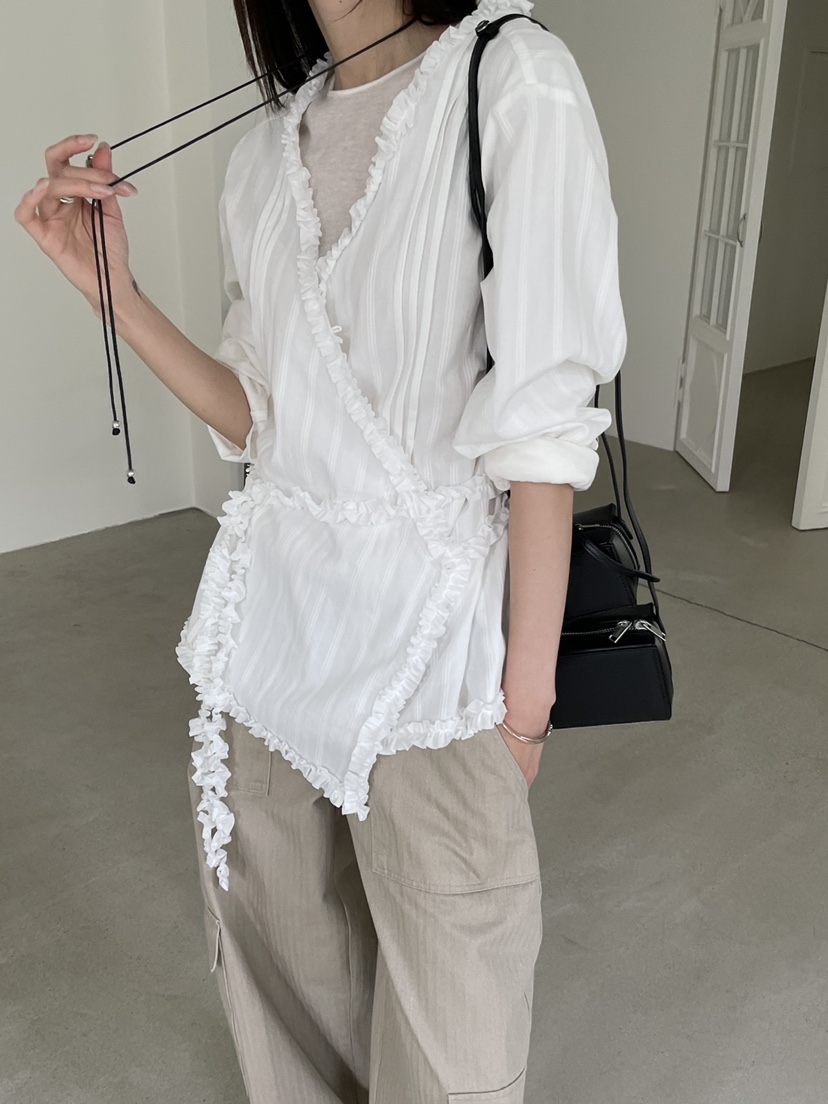 ATMOSPHERE東大門實拍女士新款休閑人氣襯衫蕾絲衫不含內搭ATMOSPHERE襯衫/蕾絲衫圖色1