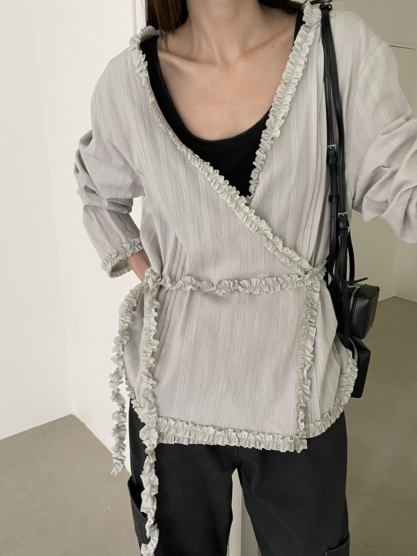 ATMOSPHERE東大門實拍女士新款休閑人氣襯衫蕾絲衫不含內搭ATMOSPHERE襯衫/蕾絲衫圖色2