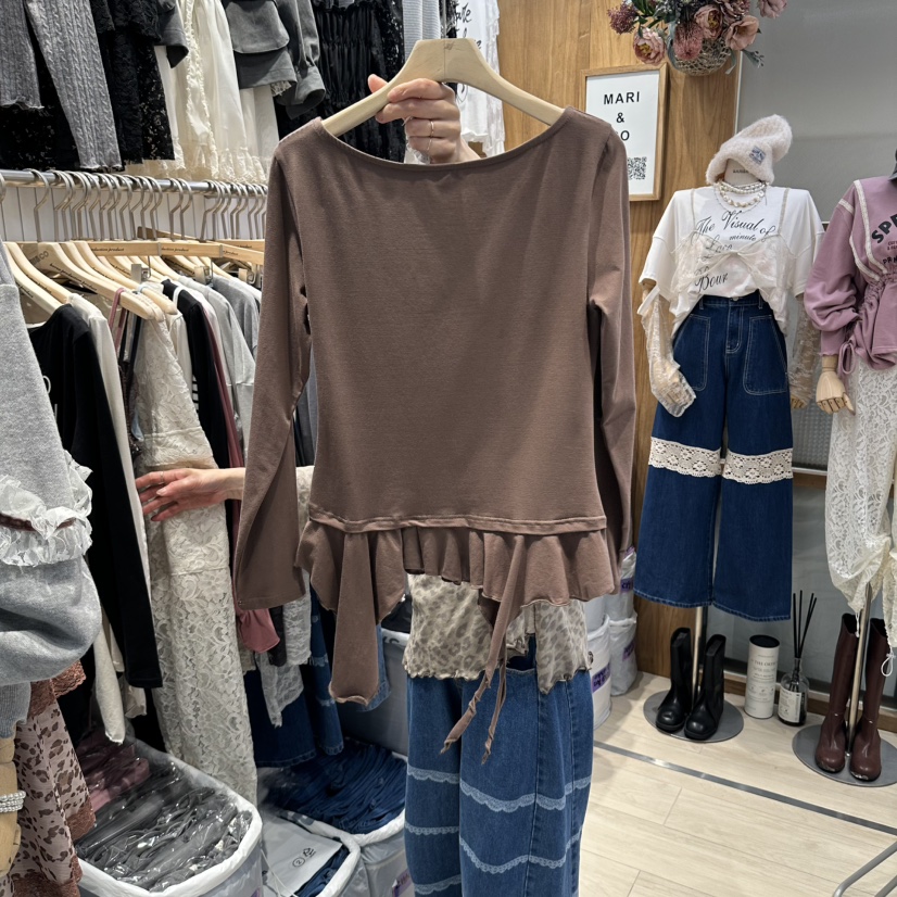 MARI CO東大門實拍女士新品真品熱賣休閑推薦時尚長袖T恤MARI CO長袖T恤