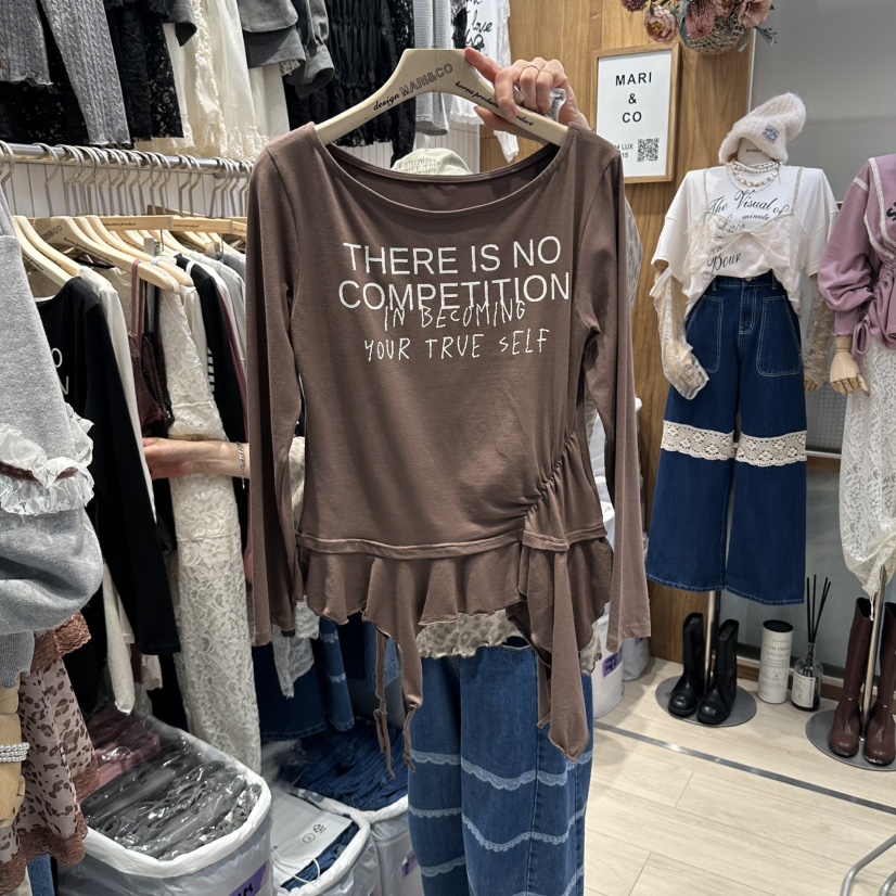MARI CO東大門實拍女士新品真品熱賣休閑推薦時尚長袖T恤MARI CO長袖T恤圖色2