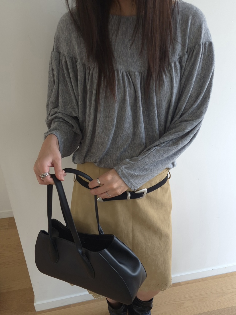 OUS/INCH-L東大門實拍女裝新款推薦時尚熱賣長袖T恤羊毛OUS/INCH長袖T恤圖色3