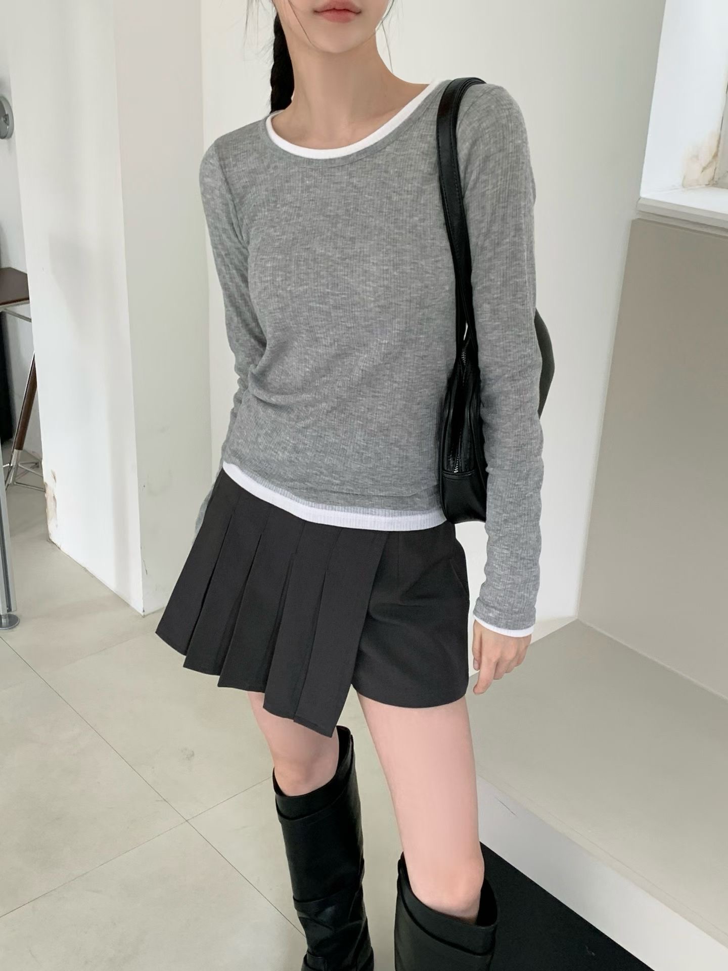 A.ME東大門實拍女士新品時尚真品休閑推薦職業人氣熱賣短裙A.ME短裙