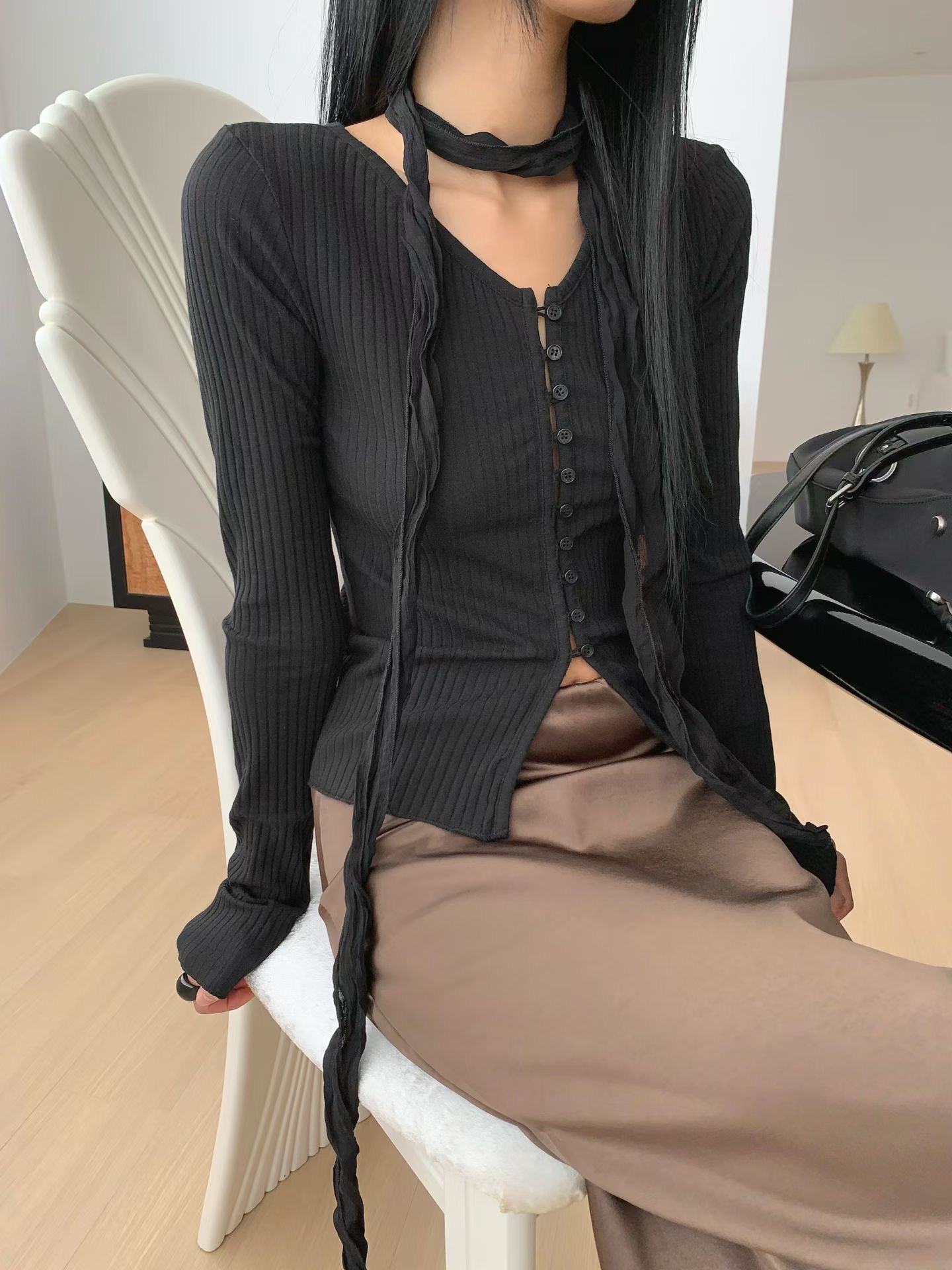 A.ME韓國代購女士新品人氣真品熱賣職業時尚推薦長袖T恤A.ME長袖T恤