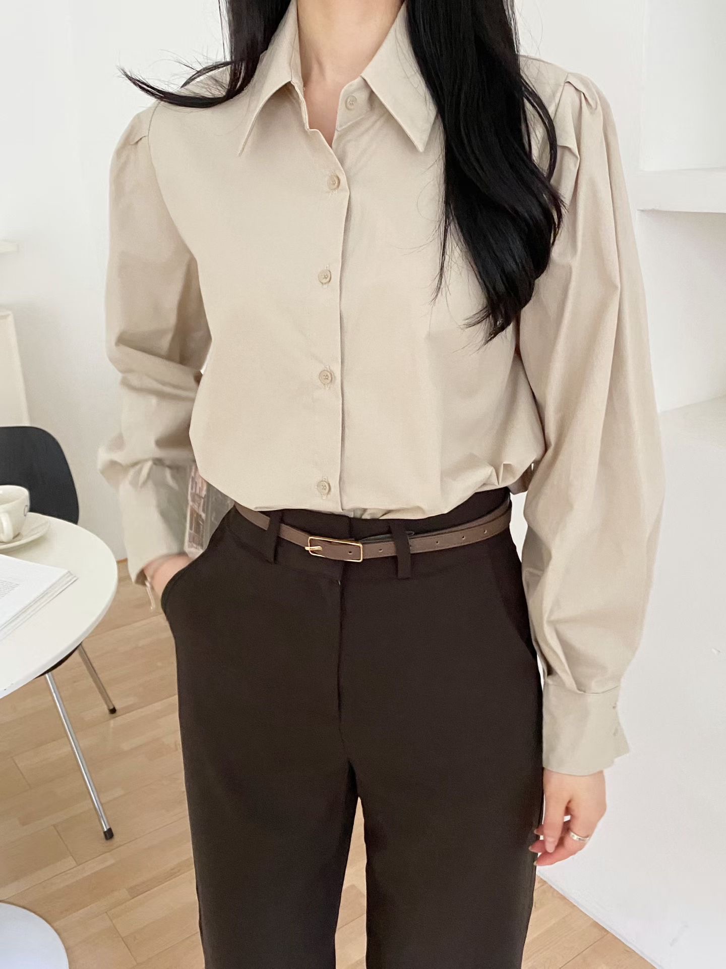 A.ME韓國直郵女士新款推薦熱賣休閑人氣真品職業襯衫蕾絲衫A.ME襯衫/蕾絲衫圖色2
