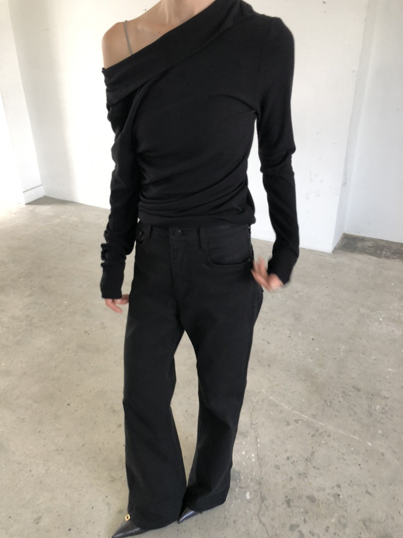 MOVENNE韓國直郵女士新品休閑熱賣推薦時尚真品長袖T恤紐扣MOVENNE長袖T恤
