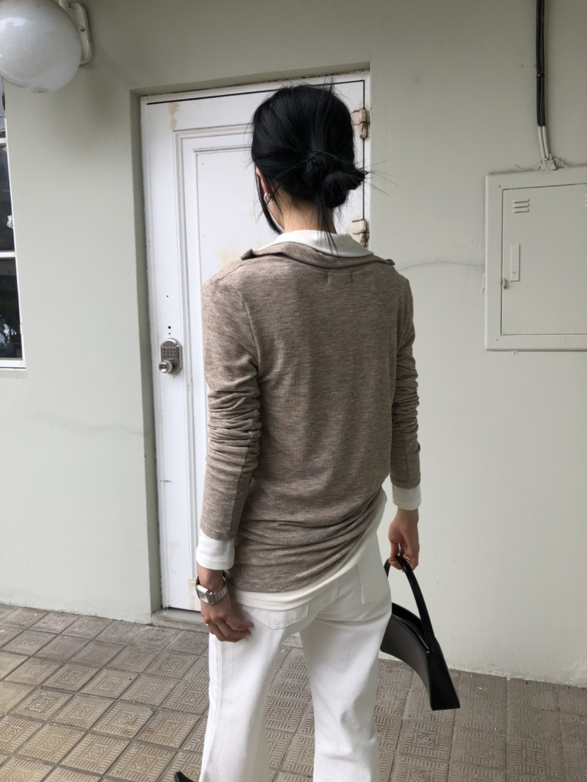 MOVENNE韓國直郵女士新品休閑熱賣推薦時尚真品長袖T恤紐扣MOVENNE長袖T恤