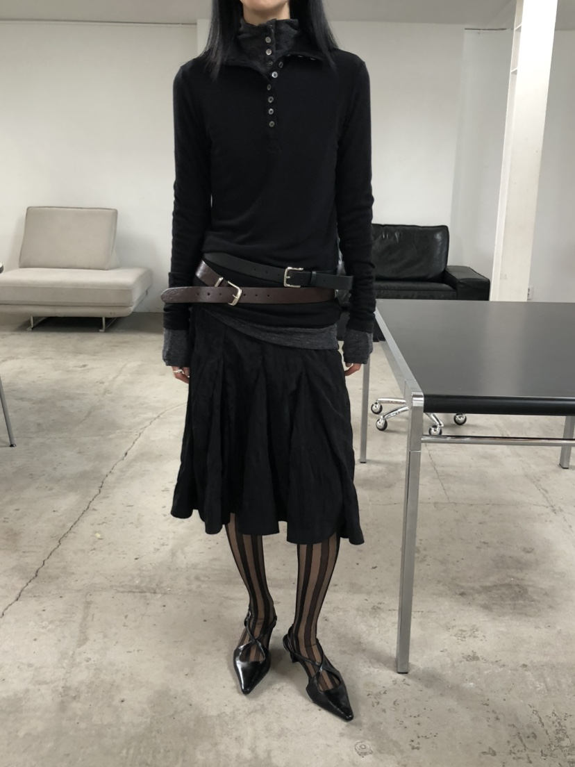 MOVENNE韓國直郵女士新品休閑熱賣推薦時尚真品長袖T恤紐扣MOVENNE長袖T恤