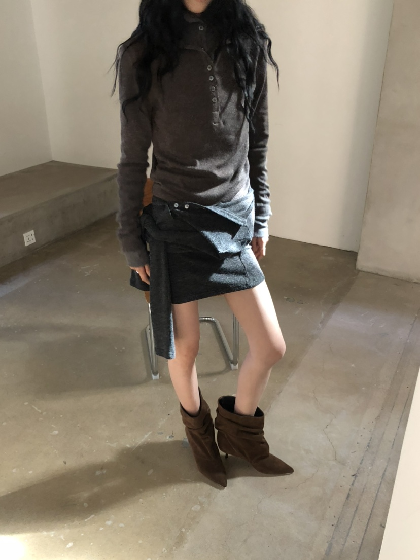 MOVENNE韓國直郵女士新品休閑熱賣推薦時尚真品長袖T恤紐扣MOVENNE長袖T恤