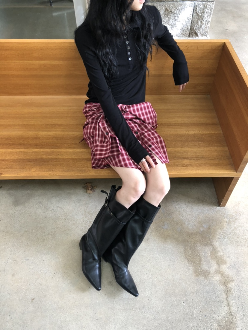 MOVENNE韓國直郵女士新品休閑熱賣推薦時尚真品長袖T恤紐扣MOVENNE長袖T恤