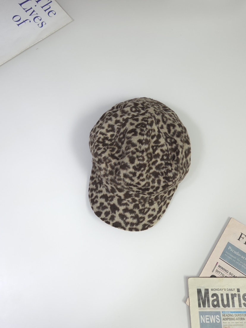 THE HAT-P韓國代購女士新款人氣推薦休閑真品帽子羊毛豹紋THE HAT帽子圖色3