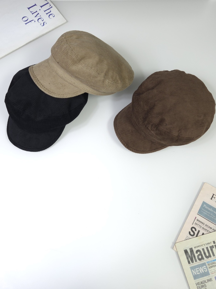 THE HAT-P韓國直郵女士新品時尚休閑熱賣推薦帽子燈芯絨THE HAT帽子