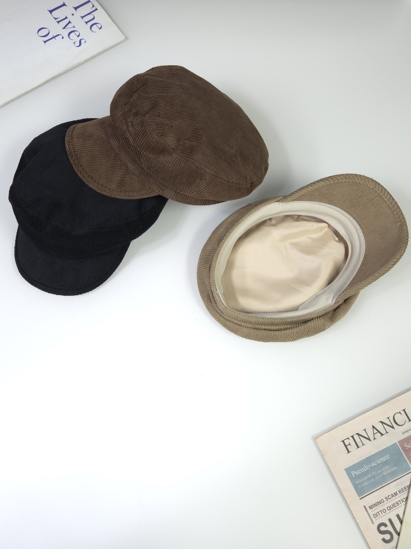 THE HAT-P韓國直郵女士新品時尚休閑熱賣推薦帽子燈芯絨THE HAT帽子