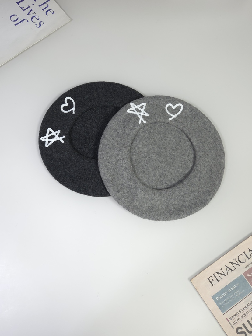 THE HAT-P韓國代購女士新款推薦真品熱賣休閑帽子刺繡貝雷THE HAT帽子