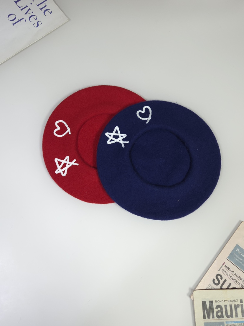 THE HAT-P韓國代購女士新款推薦真品熱賣休閑帽子刺繡貝雷THE HAT帽子
