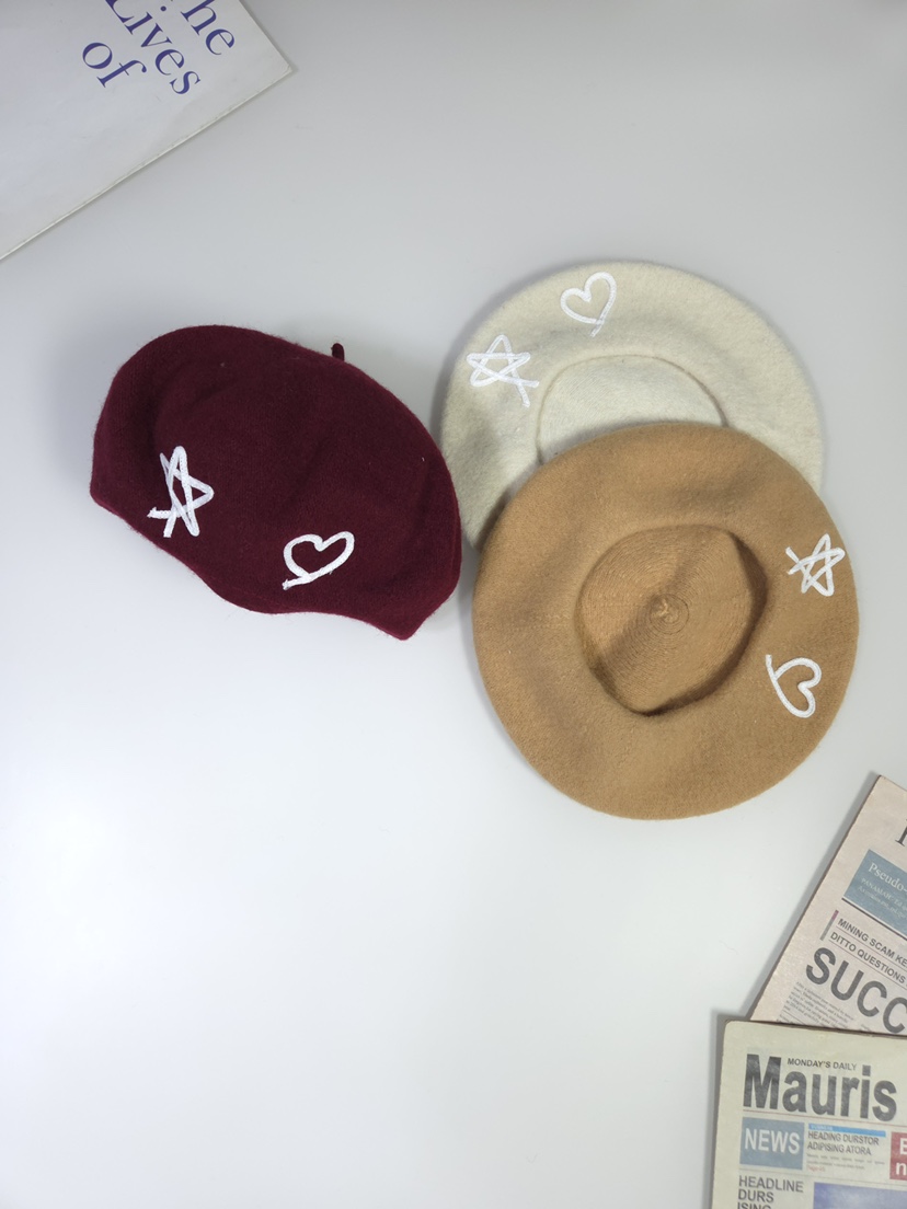 THE HAT-P韓國代購女士新款推薦真品熱賣休閑帽子刺繡貝雷THE HAT帽子