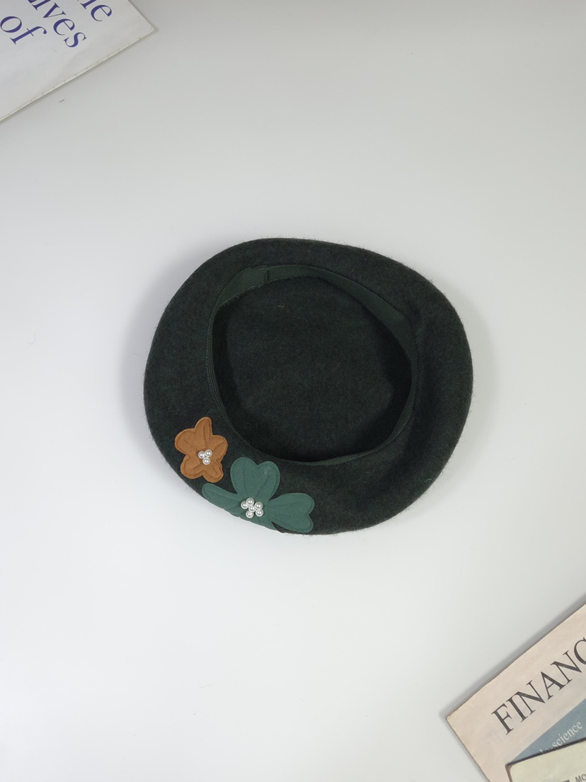THE HAT-P韓國代購女士新款推薦真品熱賣休閑帽子刺繡貝雷THE HAT帽子圖色2