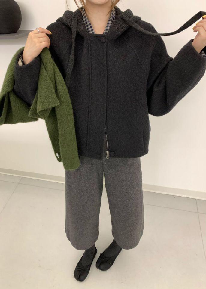 CRONG韓國代購女士新款人氣時尚休閑熱賣真品短款大衣羊毛CRONG短款大衣圖色3