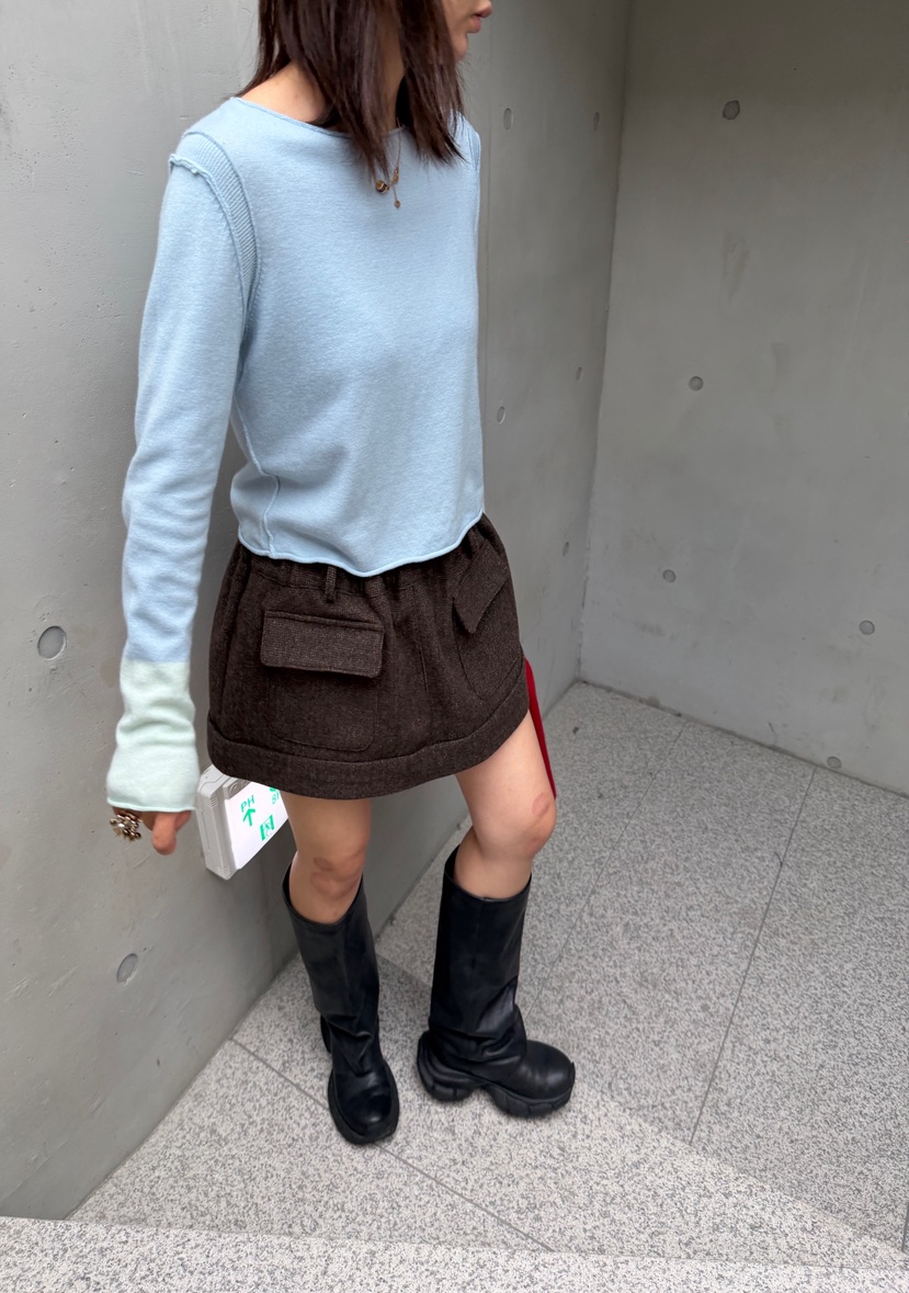 OLI EDIT東大門代購女裝新款休閑時尚真品熱賣推薦人氣短裙OLI EDIT短裙