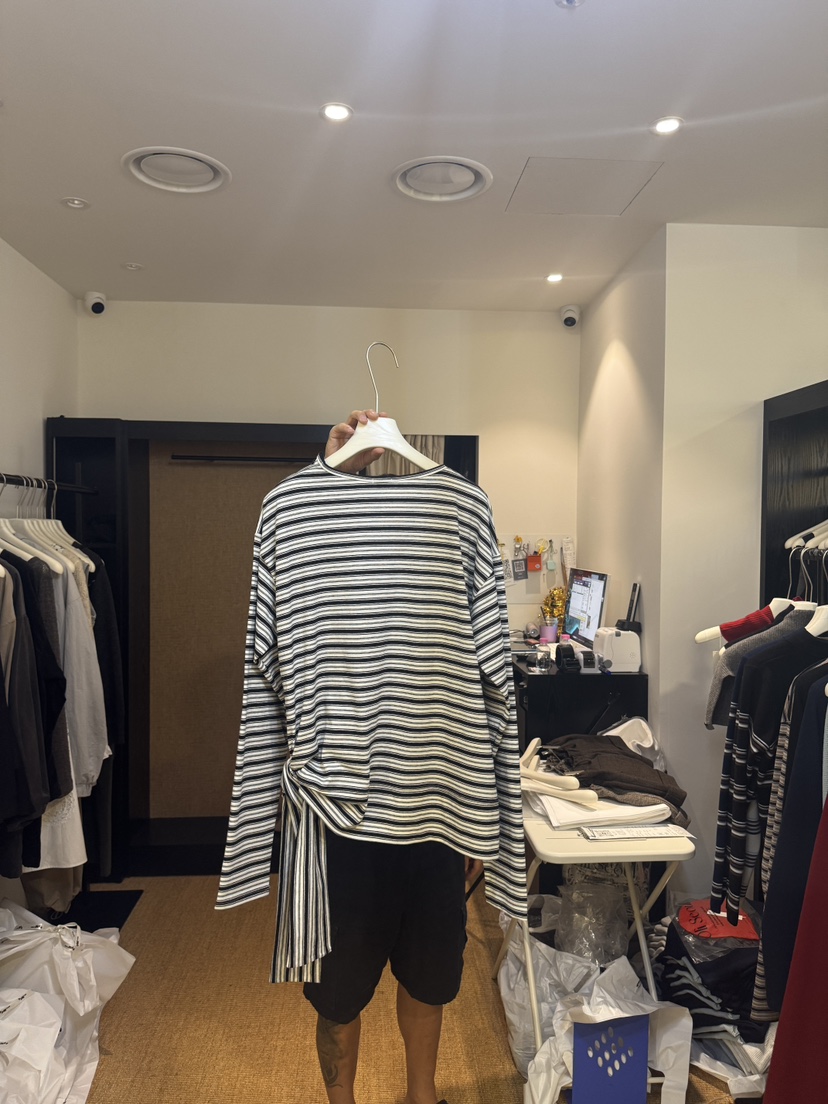 OLI EDIT韓國直郵女士新品休閑時尚推薦人氣長袖T恤條紋OLI EDIT長袖T恤