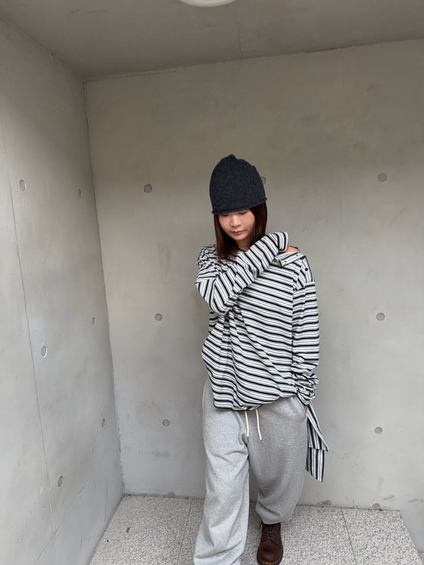 OLI EDIT韓國直郵女士新品休閑時尚推薦人氣長袖T恤條紋OLI EDIT長袖T恤