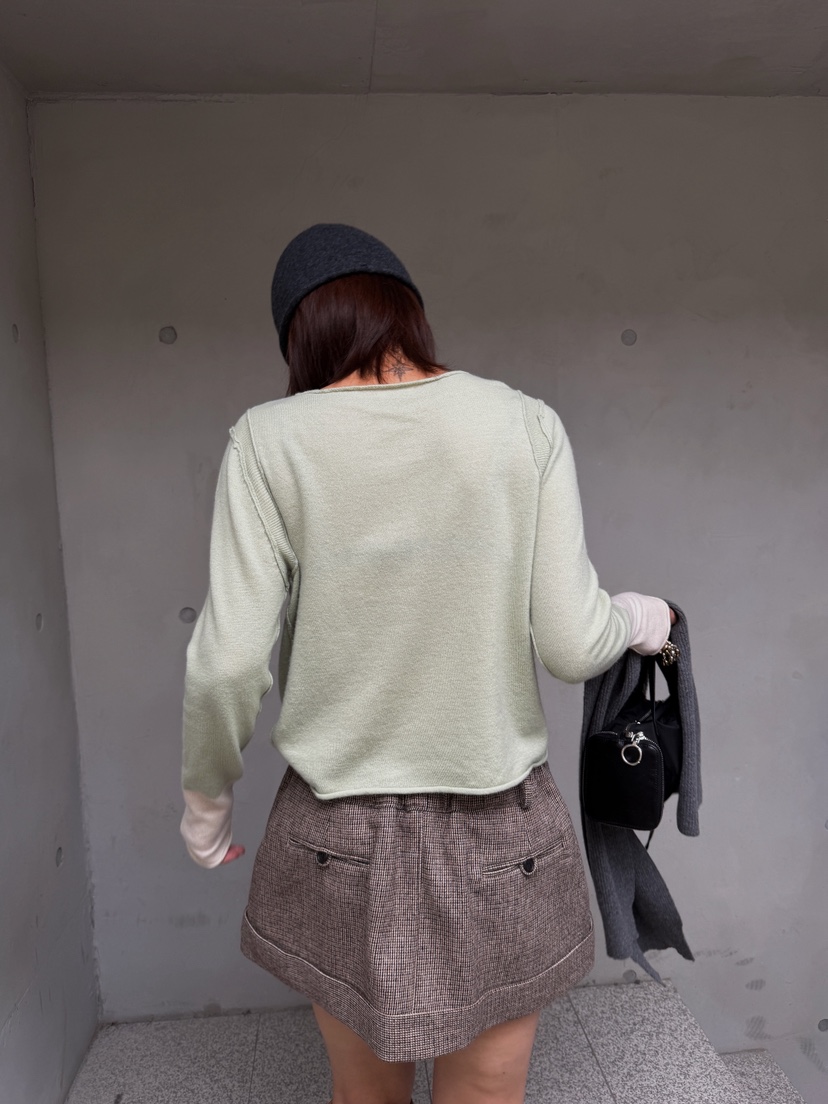 OLI EDIT東大門代購女士新品休閑真品推薦熱賣長袖T恤撞色OLI EDIT長袖T恤