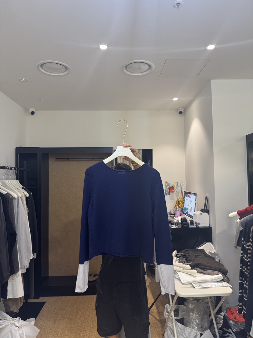 OLI EDIT東大門代購女士新品休閑真品推薦熱賣長袖T恤撞色OLI EDIT長袖T恤圖色3
