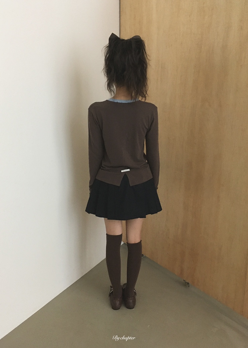 BY CHAPTER韓國代購女裝新品休閑真品熱賣推薦長袖T恤撞色BY Chapter長袖T恤