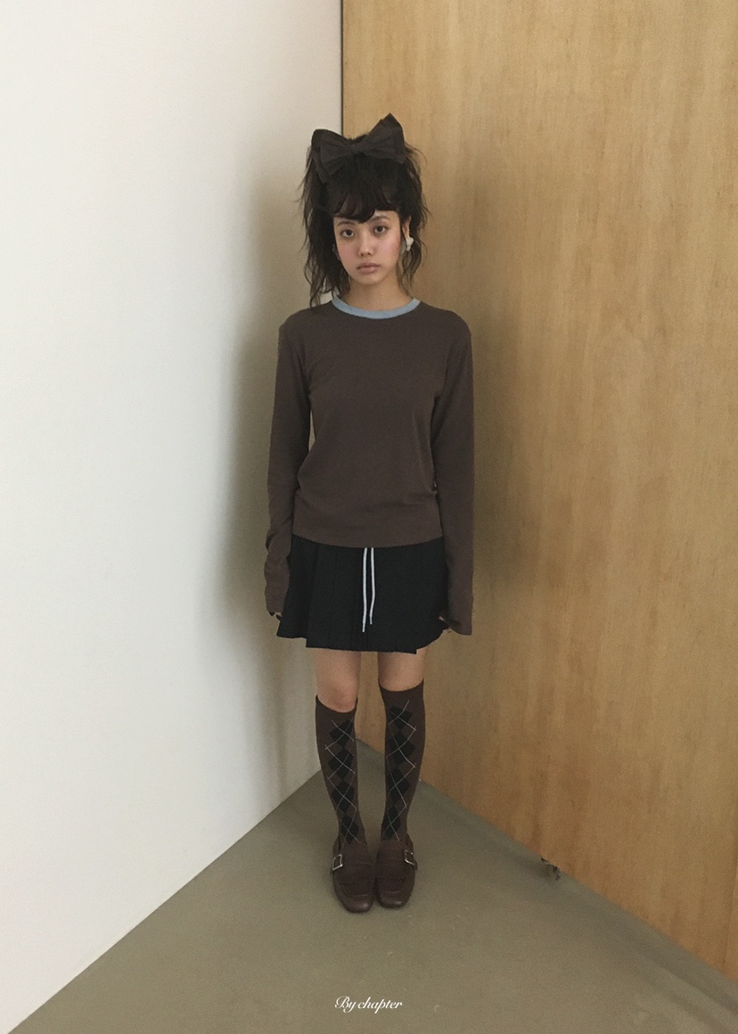 BY CHAPTER韓國代購女裝新款人氣時尚真品熱賣推薦短裙褶裥BY Chapter短裙