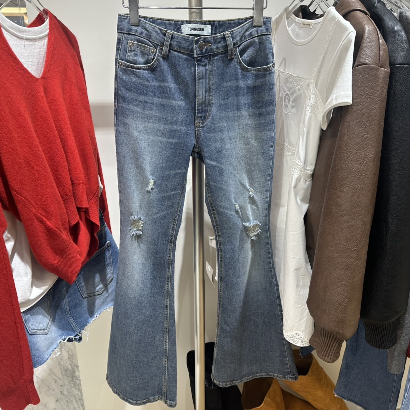 TOPDRESSING東大門實拍女裝新品時尚人氣真品推薦牛仔褲復古TOPDRESSING牛仔褲圖色1