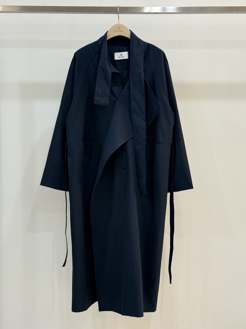 BLANC-A韓國直郵女士新品熱賣休閑人氣真品長款風衣含腰帶BLANC-A長款風衣圖色2