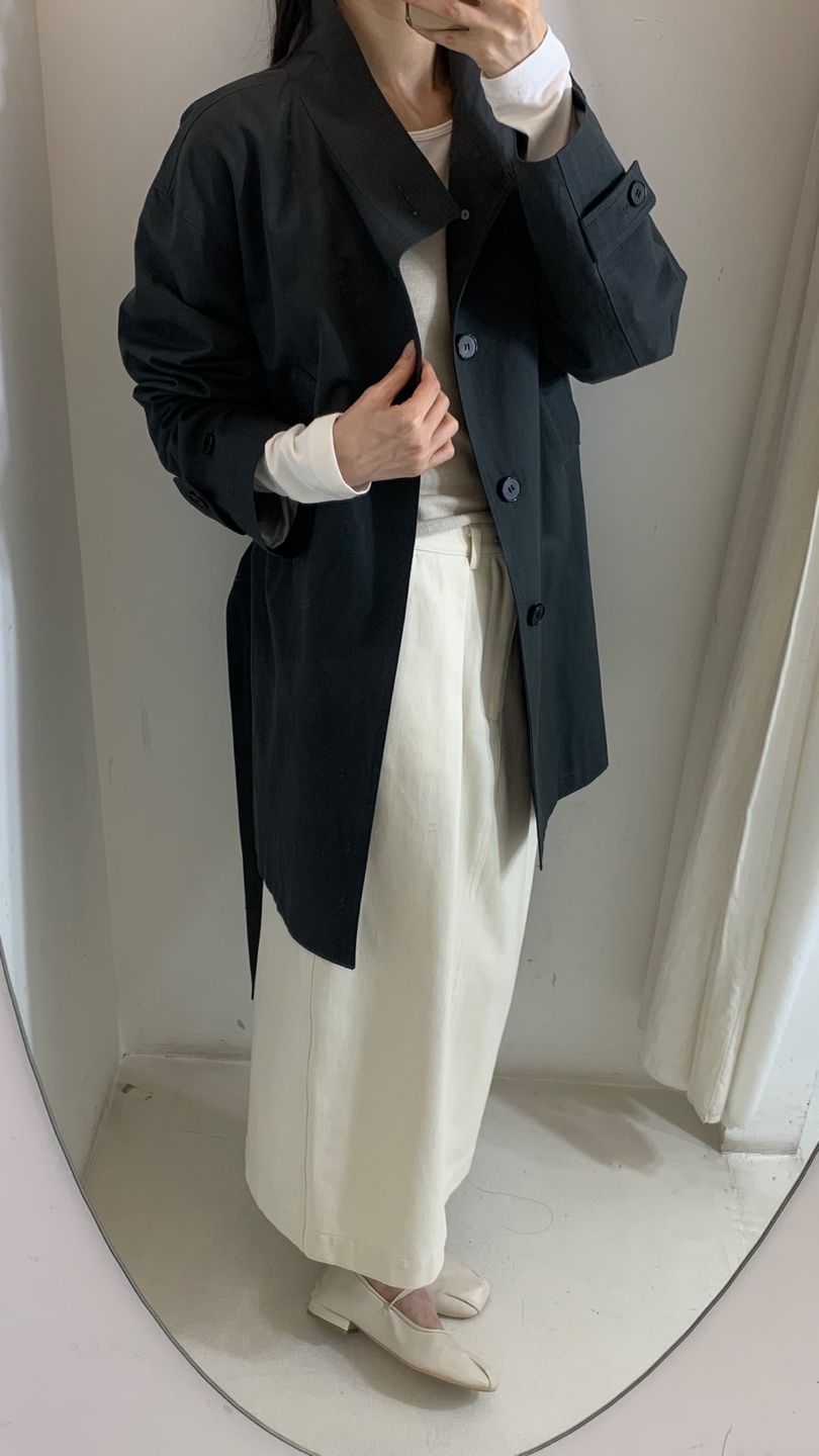 LEGACY BONE東大門代購女士新品推薦休閑時尚夾克含腰帶LEGACY BONE夾克圖色2