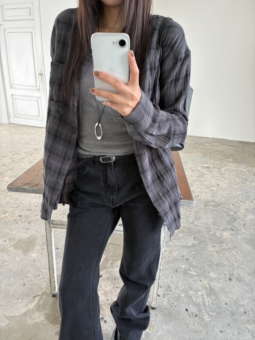 ACME東大門實拍女士新款真品時尚推薦休閑熱賣襯衫蕾絲衫ACME襯衫/蕾絲衫圖色1深藍色