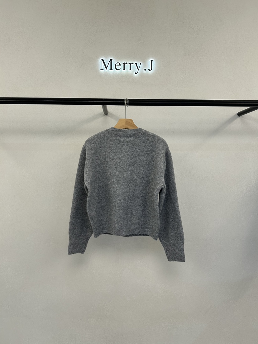 MERRY-J韓國代購女裝新款休閑熱賣時尚真品針織衫圓領開衫MERRY-J針織衫