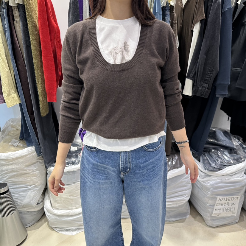 HELVETICA PLUS韓國代購女裝新品休閑真品推薦針織衫羊絨HELVETICA針織衫圖色2