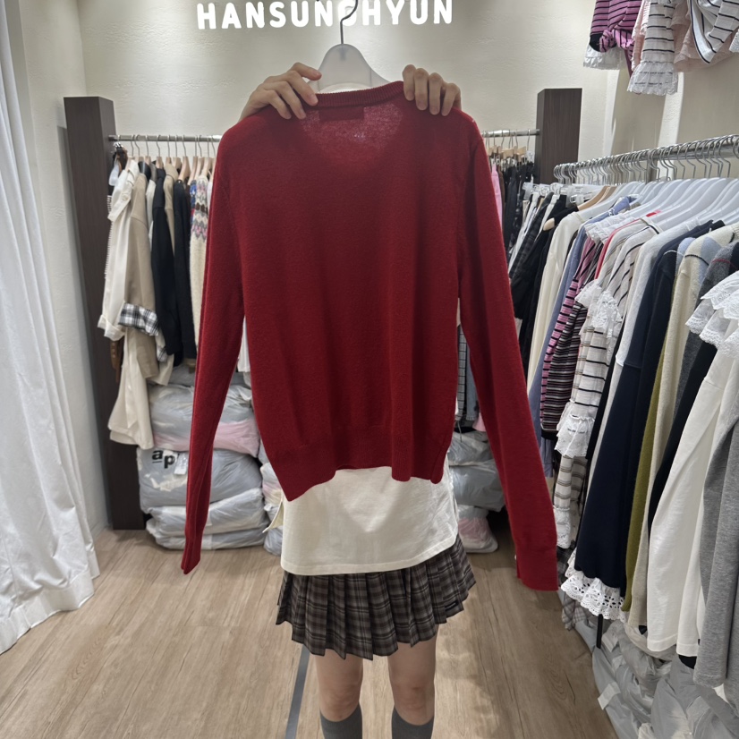 HANSUNGHYUN東大門實拍女裝新品推薦人氣針織衫羊毛花紋開衫HANSUNGHYUN針織衫