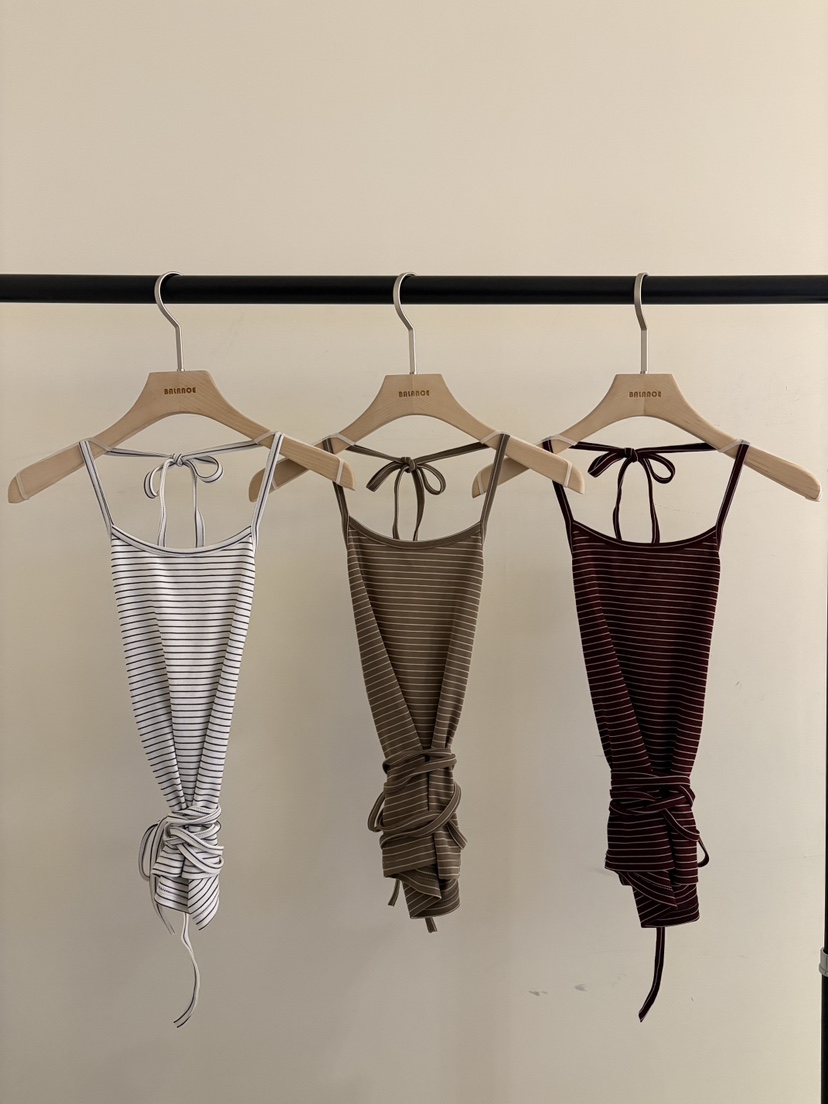 BALANCE東大門直郵女士新品休閑推薦真品吊帶背心露背無袖BALANCE吊帶/背心